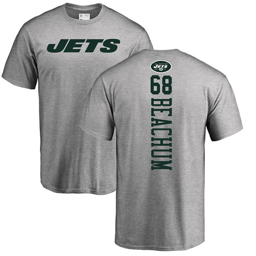 New York Jets Men Ash Kelvin Beachum Backer NFL Football #68 T Shirt